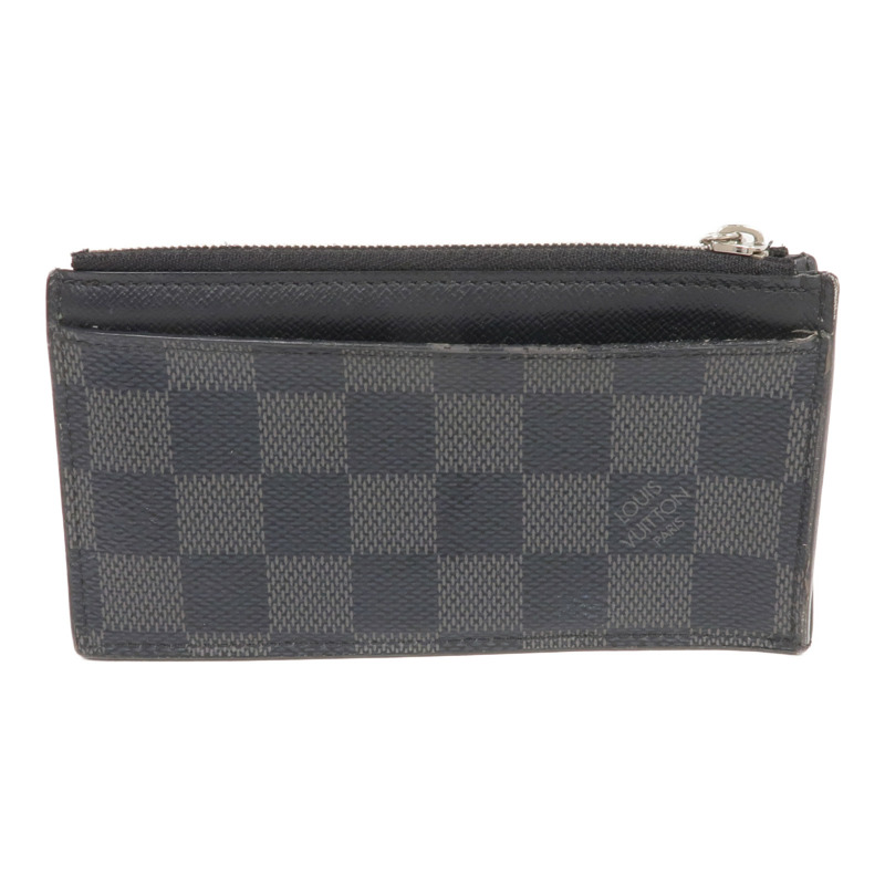 LOUIS VUITTON Damier Graphite Coin Card Holder銀扣零錢包/卡片套-0
