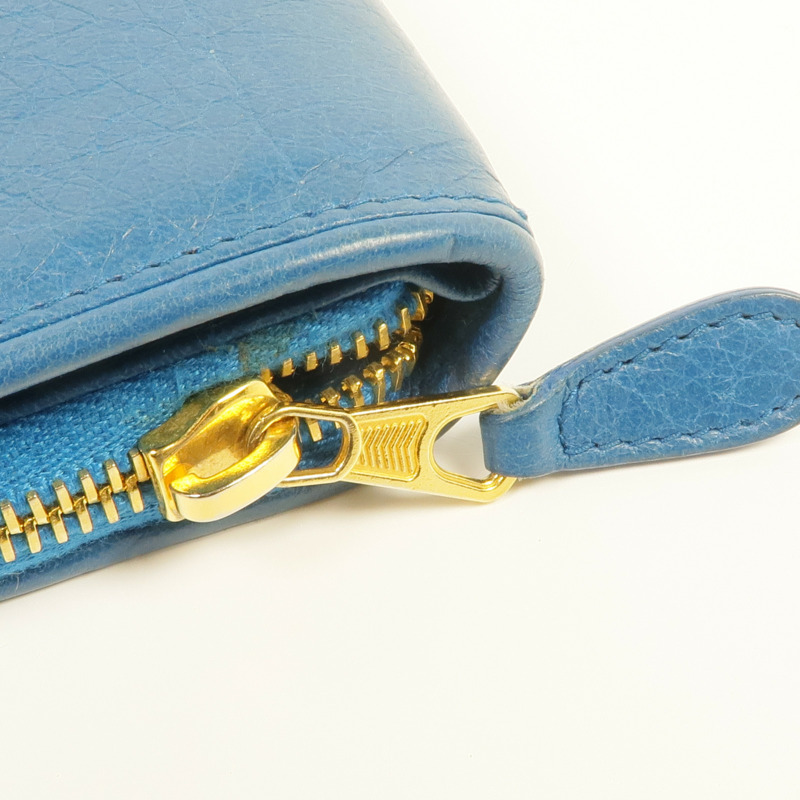 BALENCIAGA 皮革Blanket Billfold Wallet金扣錢包-10