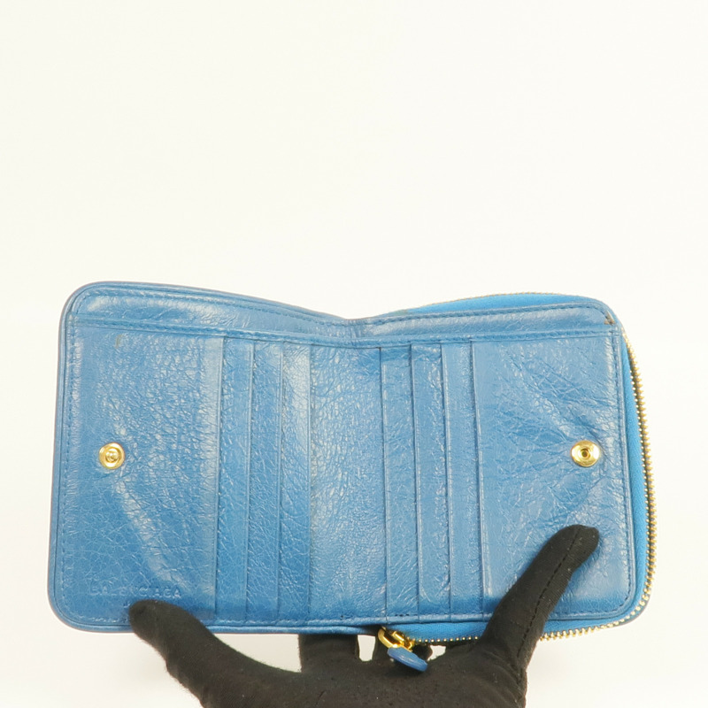 BALENCIAGA 皮革Blanket Billfold Wallet金扣錢包-13