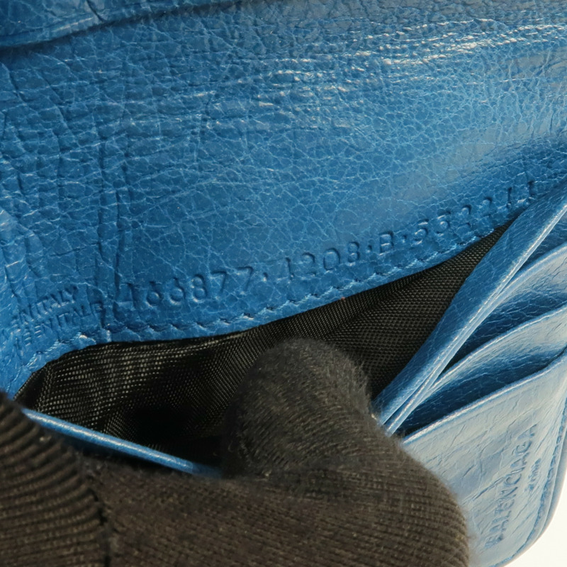 BALENCIAGA 皮革Blanket Billfold Wallet金扣錢包-15