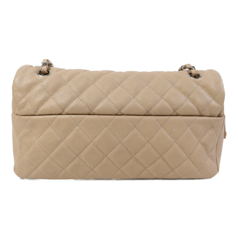 CHANEL 牛皮皮革Easy Jumbo Flap Bag銀扣鏈帶肩背袋-1