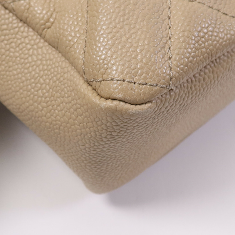 CHANEL 牛皮皮革Easy Jumbo Flap Bag銀扣鏈帶肩背袋-10