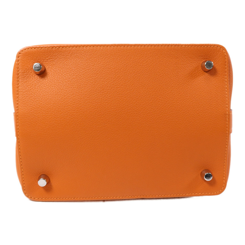 HERMES Evercolor皮革Tool Box 20銀扣手挽肩背兩用袋Feu-3