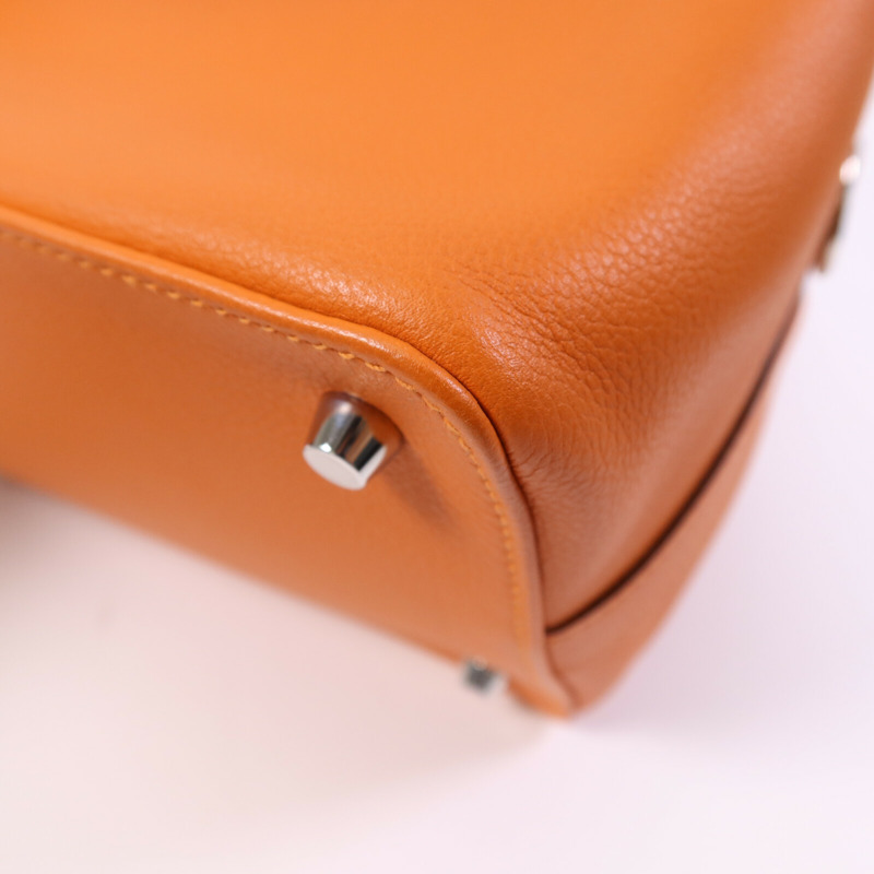 HERMES Evercolor皮革Tool Box 20銀扣手挽肩背兩用袋Feu-7