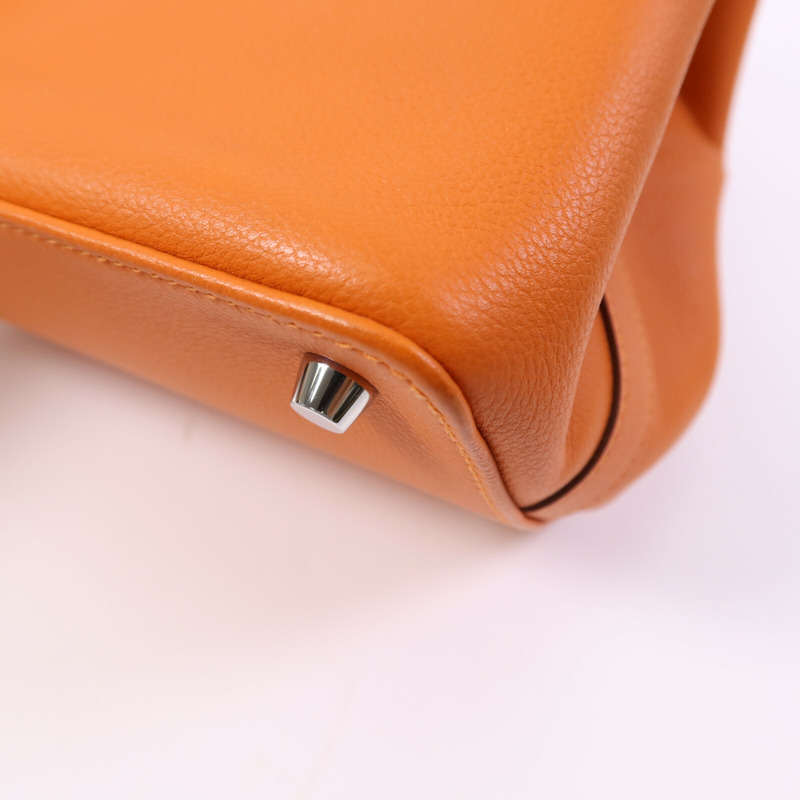 HERMES Evercolor皮革Tool Box 20銀扣手挽肩背兩用袋Feu-9