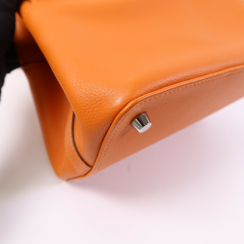 HERMES Evercolor皮革Tool Box 20銀扣手挽肩背兩用袋Feu-10