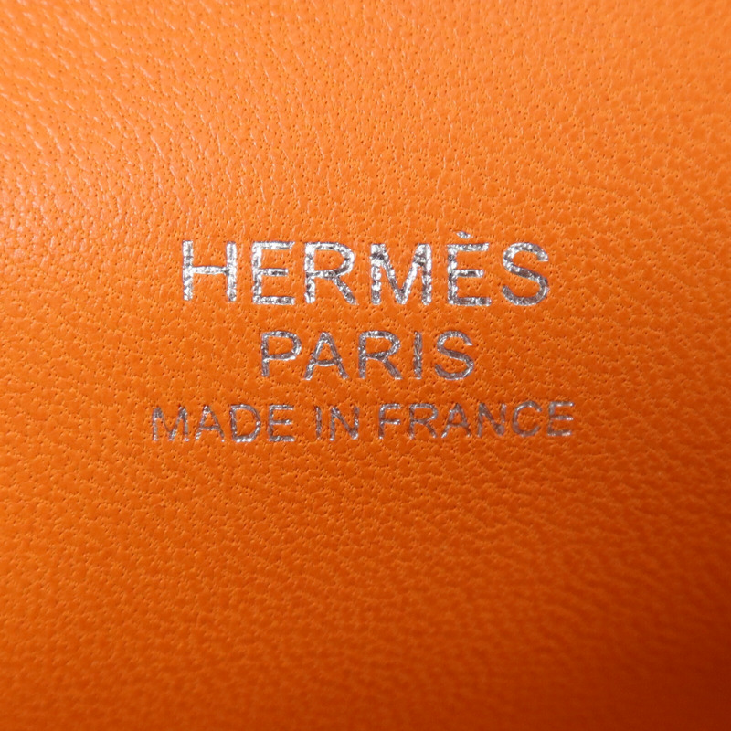 HERMES Evercolor皮革Tool Box 20銀扣手挽肩背兩用袋Feu-12