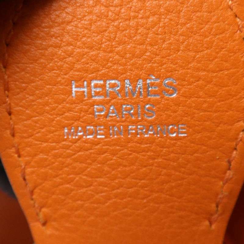 HERMES Evercolor皮革Tool Box 20銀扣手挽肩背兩用袋Feu-13