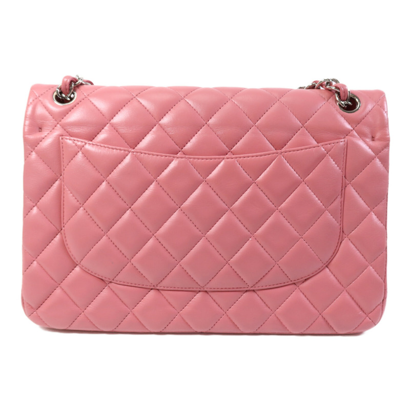 CHANEL 羊皮皮革Large Classic銀扣鏈帶肩背袋-1