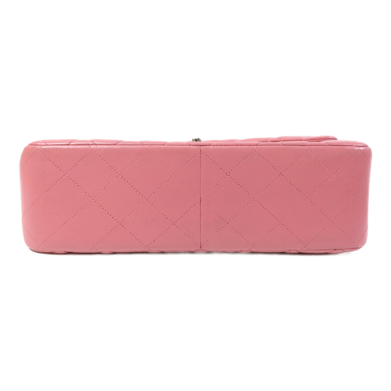 CHANEL 羊皮皮革Large Classic銀扣鏈帶肩背袋-3