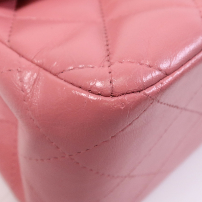 CHANEL 羊皮皮革Large Classic銀扣鏈帶肩背袋-7