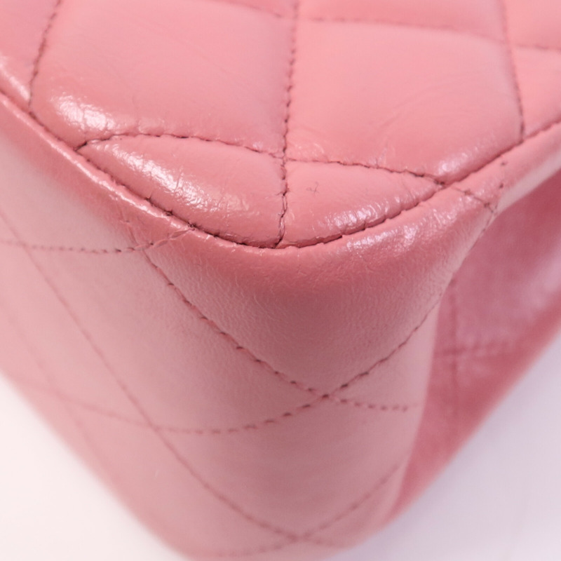 CHANEL 羊皮皮革Large Classic銀扣鏈帶肩背袋-8