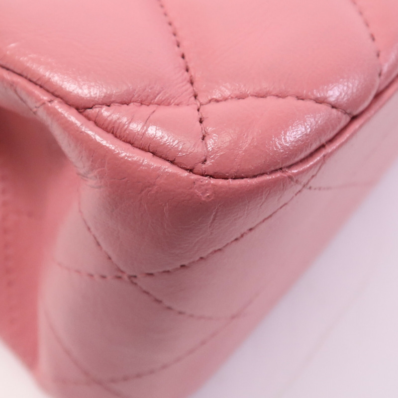 CHANEL 羊皮皮革Large Classic銀扣鏈帶肩背袋-9