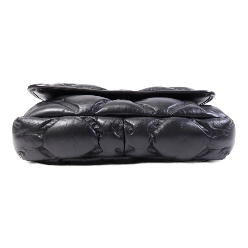 CHANEL 羊皮皮革Chain Shoulder Bag銀扣鏈帶肩背袋-3