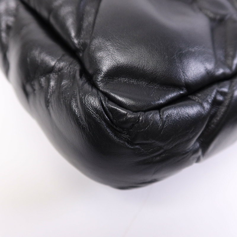 CHANEL 羊皮皮革Chain Shoulder Bag銀扣鏈帶肩背袋-9