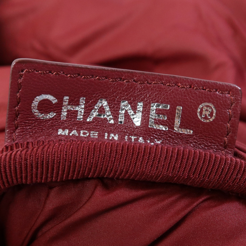 CHANEL 羊皮皮革Chain Shoulder Bag銀扣鏈帶肩背袋-13