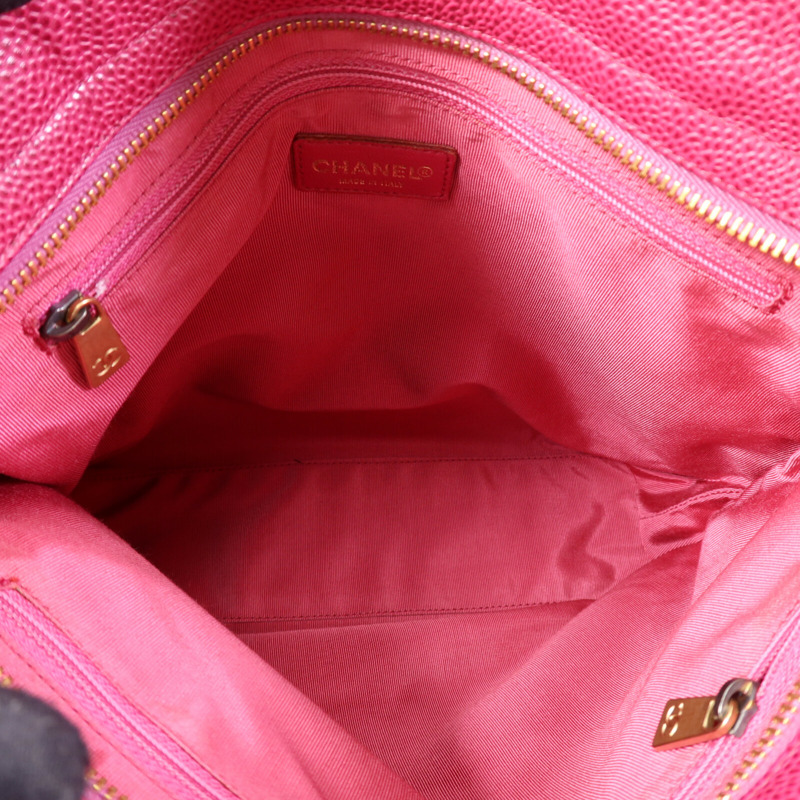 CHANEL 牛皮皮革Bicolore Chain Tote金扣手挽袋-12