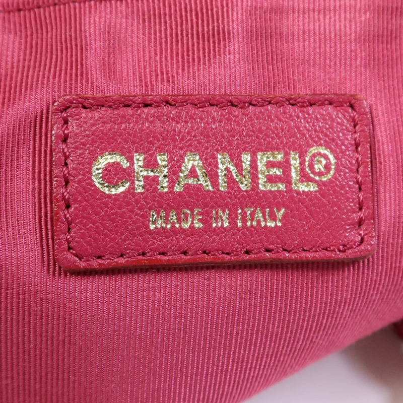 CHANEL 牛皮皮革Bicolore Chain Tote金扣手挽袋-13