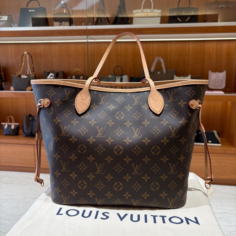 【現貨|不敗經典】Louis Vuitton Neverfull MM 子母托特包|老花 Monogram × 中號尺寸|輕便實用大容量|LV 經典通勤包款-7
