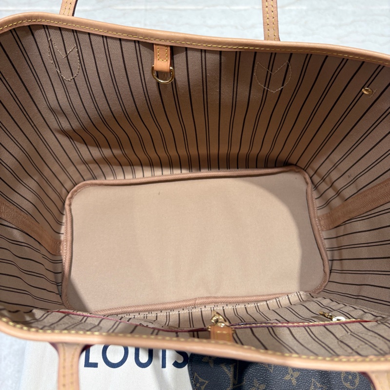 【現貨|不敗經典】Louis Vuitton Neverfull MM 子母托特包|老花 Monogram × 中號尺寸|輕便實用大容量|LV 經典通勤包款-9