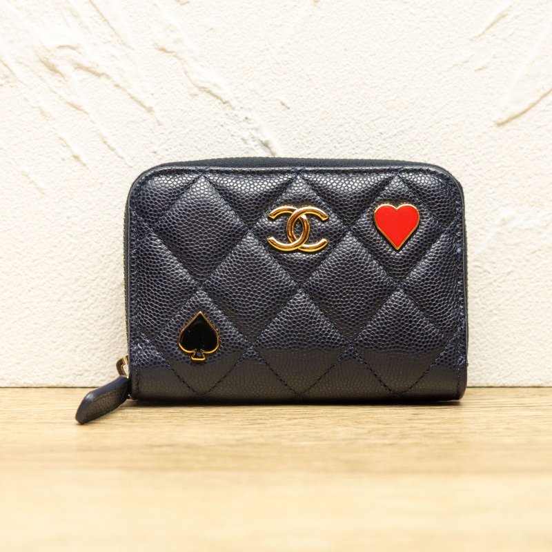 CHANEL CHANEL海軍藍卡包肩背包-0