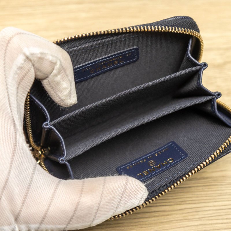 CHANEL CHANEL海軍藍卡包肩背包-4