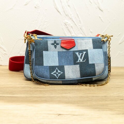 LOUIS VUITTON LV五合一牛仔肩背包