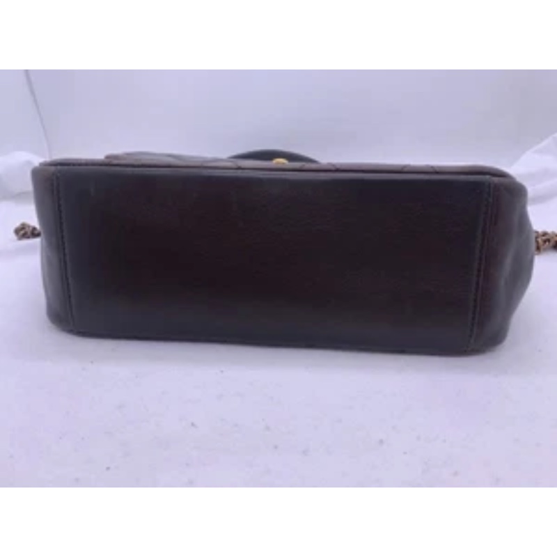 香奈兒（CHANEL）亮面小牛皮菱格紋中號手提翻蓋包-2