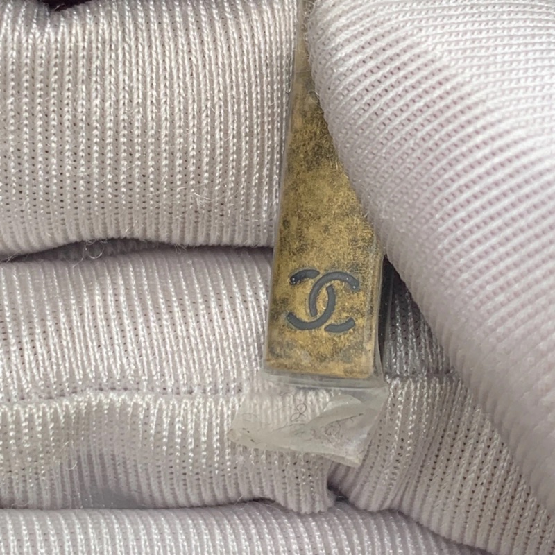 香奈兒（CHANEL）亮面小牛皮菱格紋中號手提翻蓋包-19