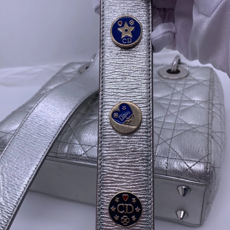 Christian Dior 銀色 Lady Dior My ABC 銀色小號-7