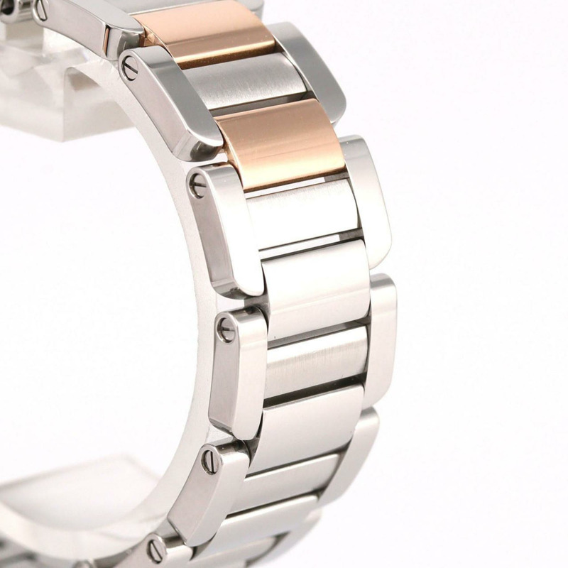 卡地亞 Tank Anglaise SM PG 雙色腕錶 W5310036 SSxPG 石英錶-4