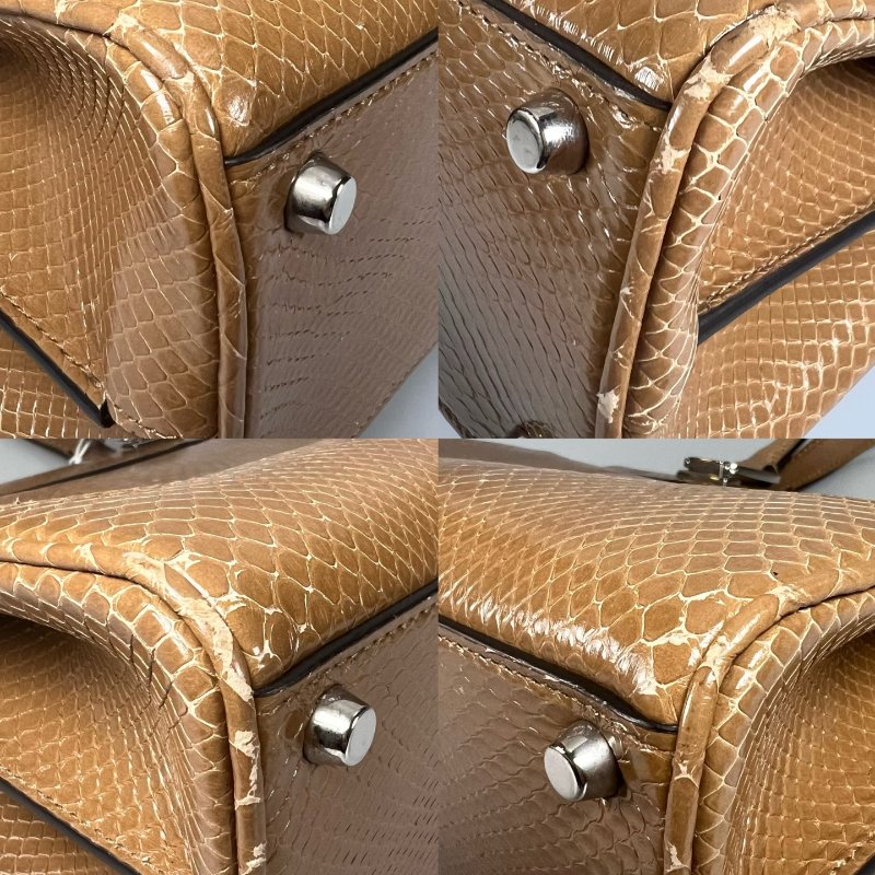 GUCCI ZUMI棕色蟒蛇皮兩用包-8