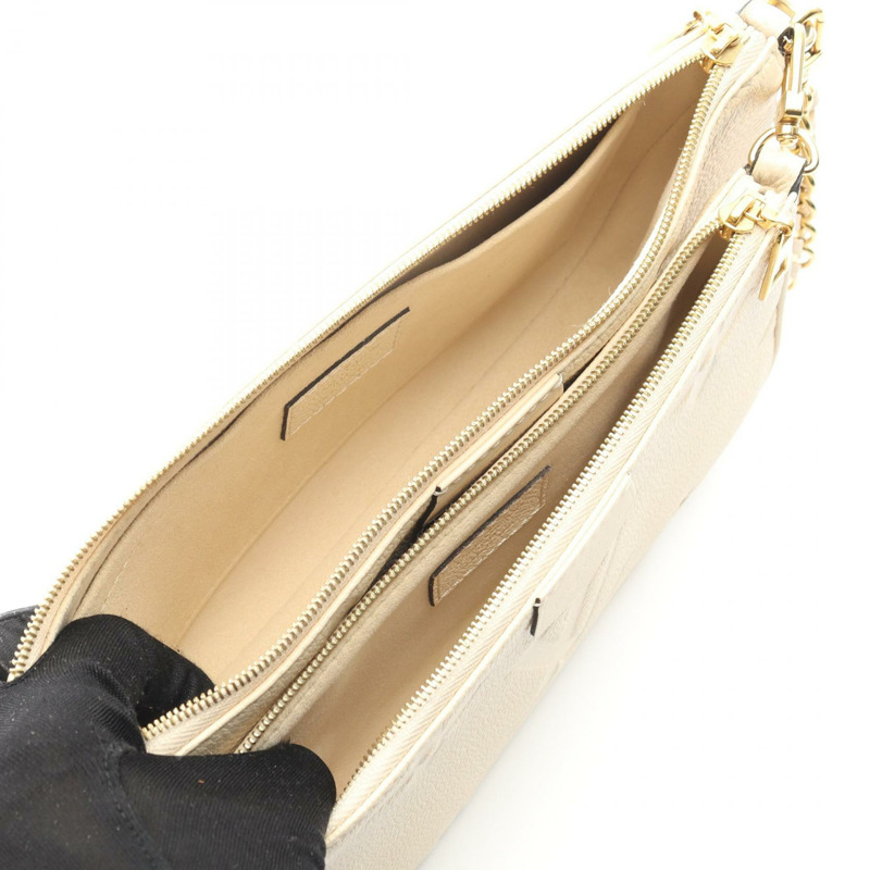 路易威登 Multi Pochette Accessoires 單肩包 M46568 皮革 米色 二手 女士-2