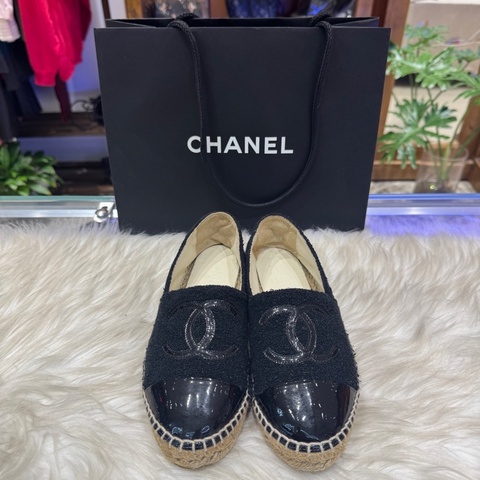 98新香奈兒經典漁夫鞋，百搭黑色，36碼