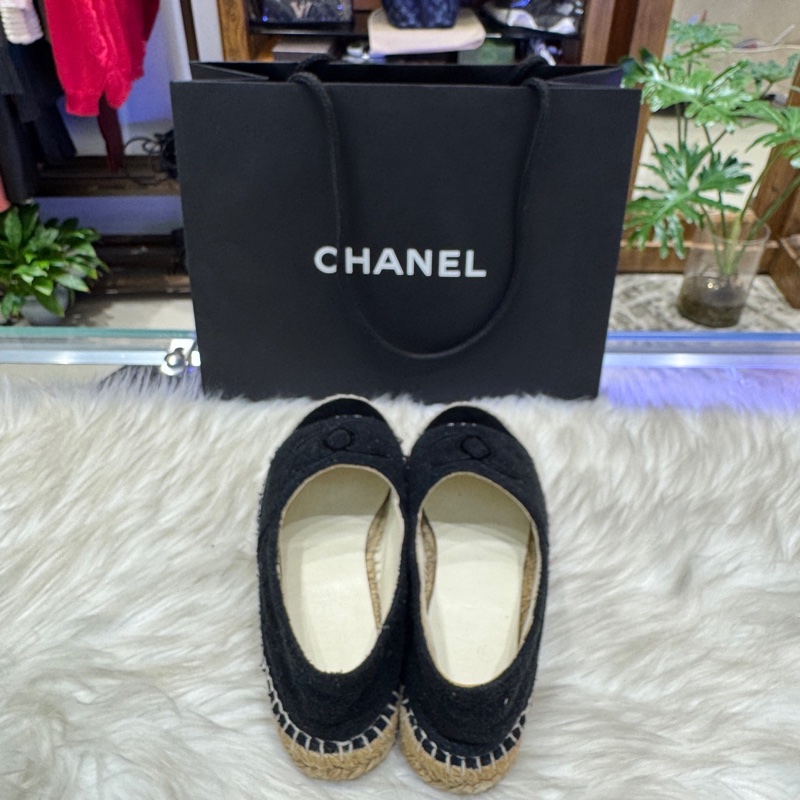 98新香奈兒經典漁夫鞋，百搭黑色，36碼-5