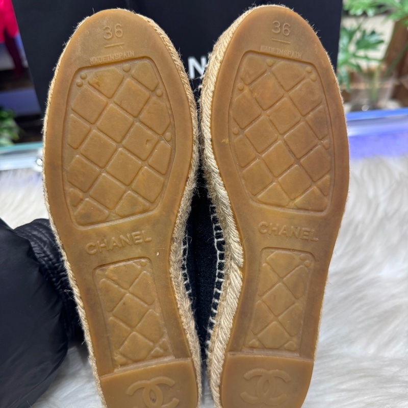 98新香奈兒經典漁夫鞋，百搭黑色，36碼-6