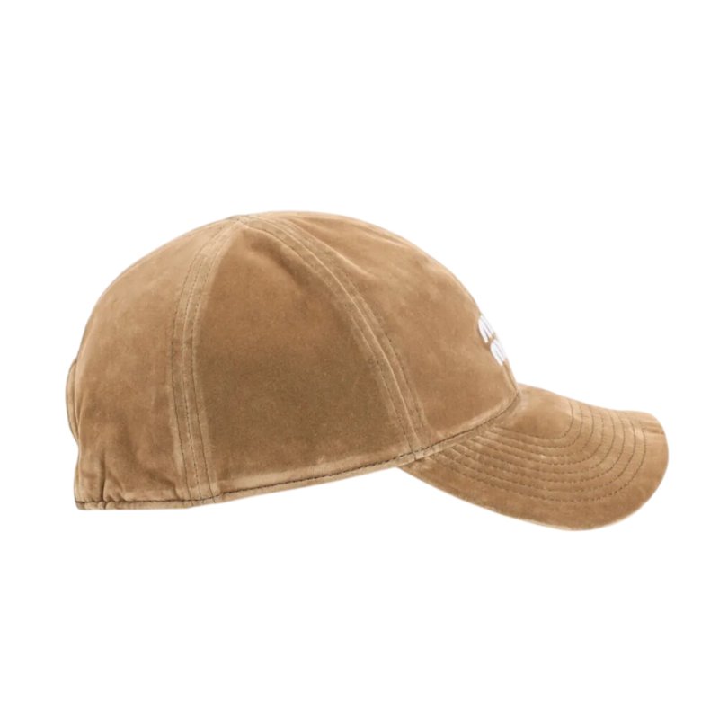 【MIU MIU】Velvet 天鵝絨 抽繩造型 帽子 棒球帽 老帽 沙色 黑色 5HC369-4