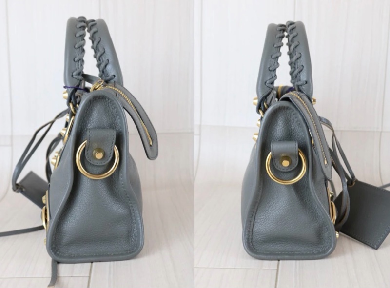 「JL精品代購」 98新 Balenciaga mini 灰機車包-3