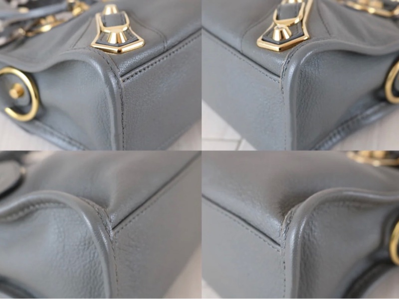 「JL精品代購」 98新 Balenciaga mini 灰機車包-7