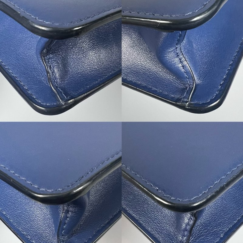 MIUMIU 藍皮革金扣流蘇-10