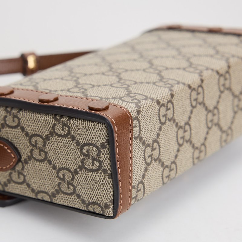 二手Gucci 1955橫版手機包/棕色-7