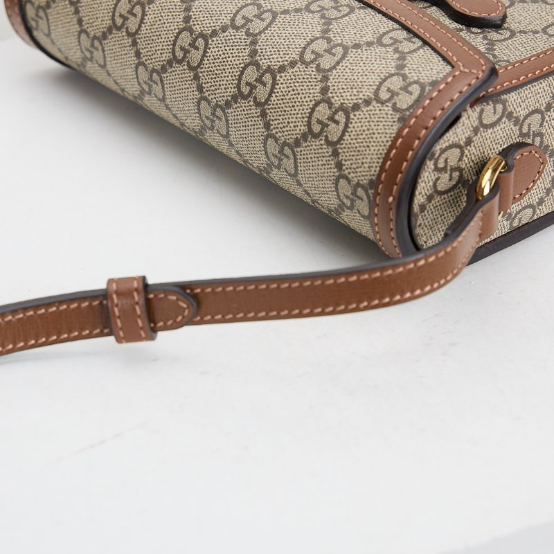 二手Gucci 1955橫版手機包/棕色-10