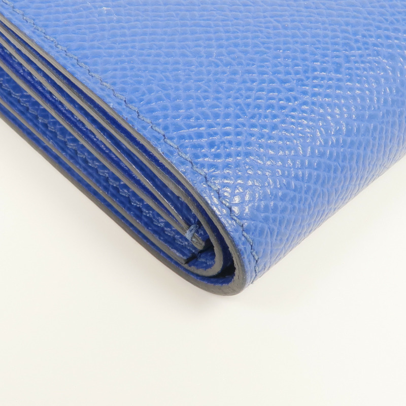 HERMES Epsom皮革Bearn Verso Wallet銀扣錢包Bleu Saphir-8