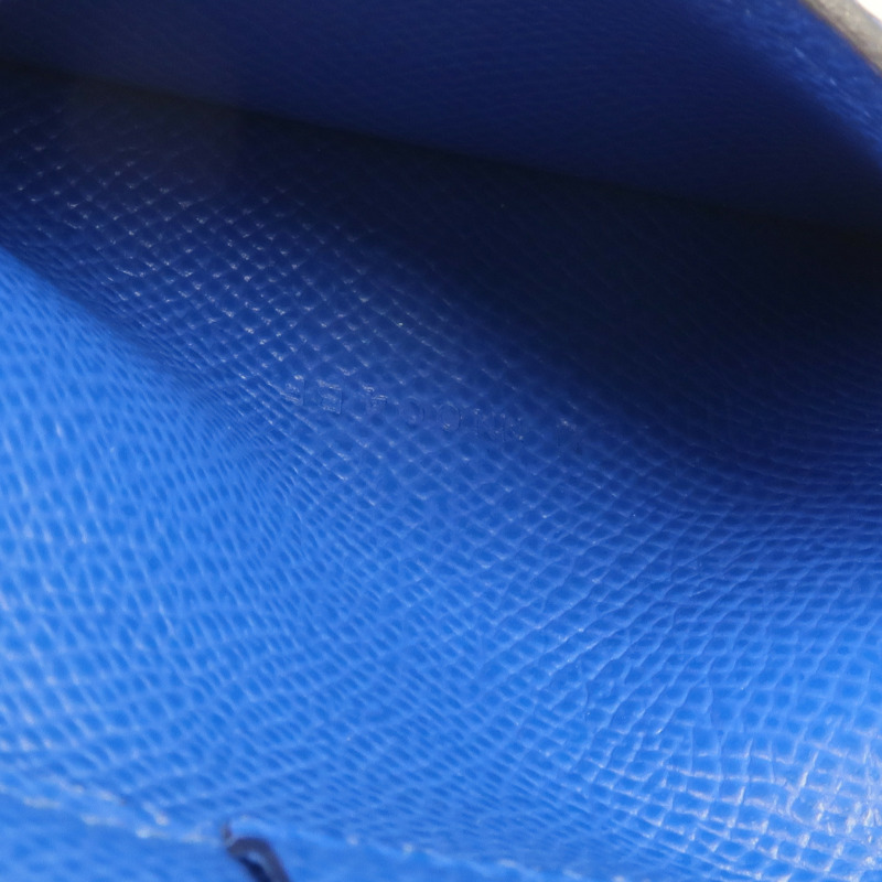 HERMES Epsom皮革Bearn Verso Wallet銀扣錢包Bleu Saphir-15