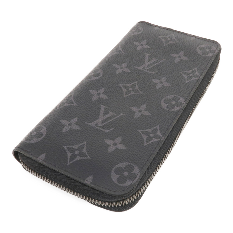 LOUIS VUITTON Monogram Eclipse Zippy Wallet Vertical銀扣長錢包-3