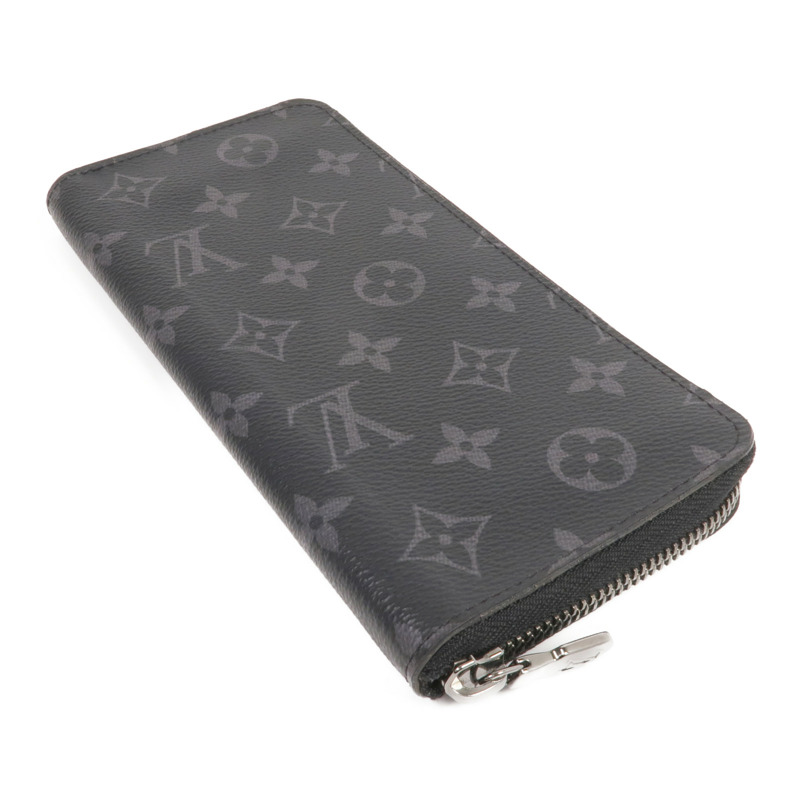 LOUIS VUITTON Monogram Eclipse Zippy Wallet Vertical銀扣長錢包-4