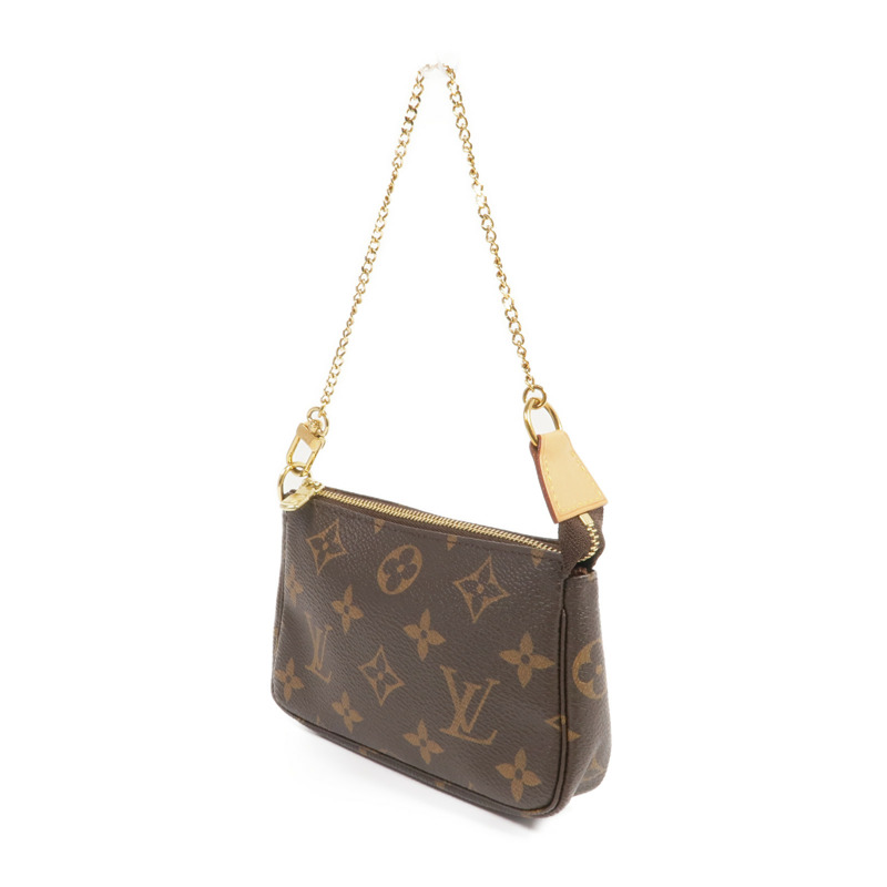 LOUIS VUITTON Monogram Mini Pochette Accessoires金扣手挽袋-2