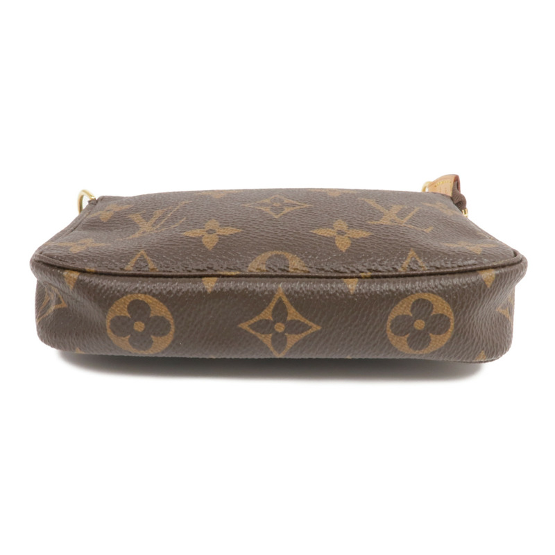 LOUIS VUITTON Monogram Mini Pochette Accessoires金扣手挽袋-3
