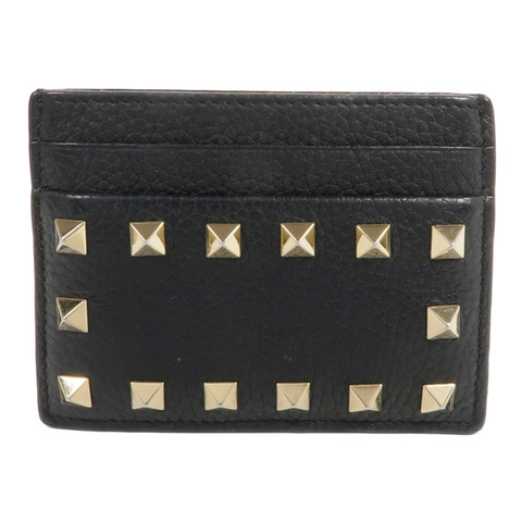 Valentino 牛皮皮革Rockstud Card Holder金扣卡片套