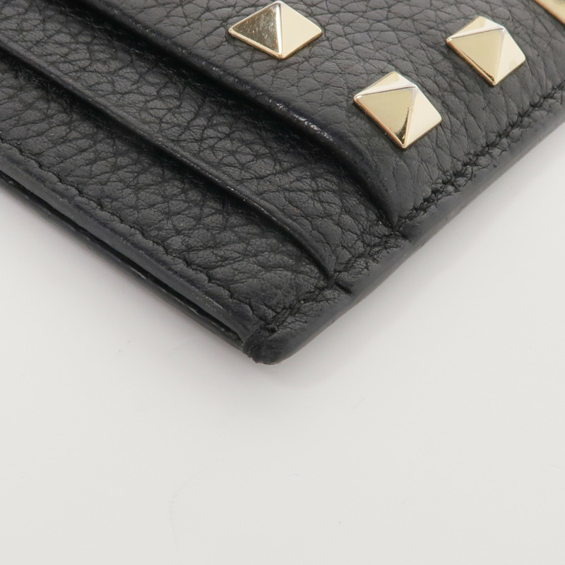 Valentino 牛皮皮革Rockstud Card Holder金扣卡片套-10